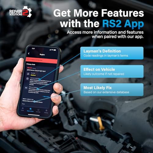 BLCKTEC 420X OBD2 Scanner Diagnostic Tool, Read and Clear Check Engine Light, Car Code Reader for All OBDII Cars 1996 and Newer, Comes with Bluetooth Topnotch App On iOS & Android - size: Screen Size 2.4"
