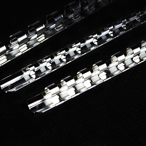 ABN Metal Socket Organizer Tray - 3pc Set 1/4in, 3/8in, 1/2in Drive Socket Tray & Clips