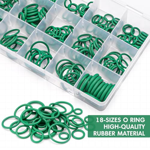 Frienda Car A/c Repair Kit 270 Pcs O-Ring Set 40 Pcs Ac Valve Cores R12 & R134a Refrigeration Tire Valve Stem Cores A/c Core Assortment with Remover Tool