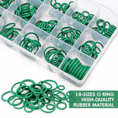 Frienda Car A/c Repair Kit 270 Pcs O-Ring Set 40 Pcs Ac Valve Cores R12 & R134a Refrigeration Tire Valve Stem Cores A/c Core Assortment with Remover Tool