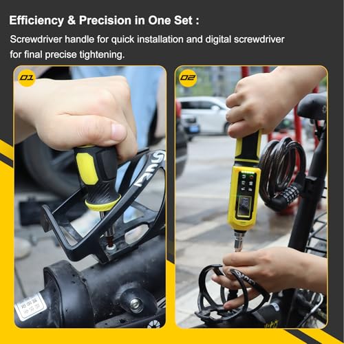 ATsafepro Digital Torque Screwdriver Set, 0.8-53.1 in-lbs/0.09-6 Nm, 45 PCS 1/4" Inch Pound Torque Wrench Screwdriver with Buzzer, LED Indicator, 9 Preset Modes, ±2% Accuracy for Precision Work - style: Digital - 0.8-53.1 in-lbs/0.09-6 Nm