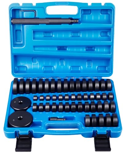 DAYUAN 52 in 1 Custom Bushing Driver Set, Bush Removal Puller Bearing Press | Transmission Bushing Driver Removal Set , Wheel Axle Bearing Race and Seal Installer Tool, 50 Interchangeable Discs, Case