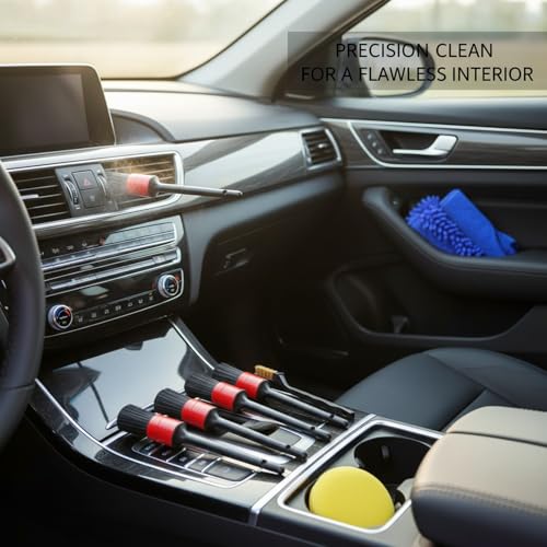 15-Piece Car Detailing Brush Set for Interior Vents, Dashboard Crevices & Console Gaps - Durable PP Plastic Cleaning Tool Kit - size: 12.4 x 6.3 x 1.77 in