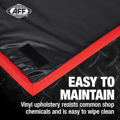 AFF Folding Mechanic Pad - 47" Length Heavy Duty Pad for Lying, Sitting or Kneeling - Chemical Resistant Vinyl Upholstery with Carrying Handle - Garage & Repair Shop Use