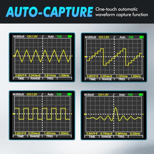 Oscilloscope Multimeter, 2-in-1 Intelligent Digital Scope Meter Multimeter, Professional LED Handheld Oscilloscope Multimeter with 50Msps A/D Automatic Waveform Capture Function - color: Grey