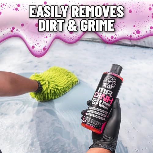 Chemical Guys, Mr. Pink pH-Balanced Car Wash Soap for Foam Cannons, 128 oz | Thick foaming suds lift dirt and grime in foam cannons, blasters or buckets, gentle on wax, sealant and ceramic - size: 128 Fl Oz (Pack of 1)
