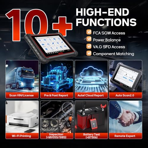 Autel MaxiPRO MP900TS Bidirectional OBD2 Scanner, Full TPMS & Coding | CAN FD DoIP Support 8-inch Auto Scan 2.0, 40+ service upgraded replacement for MK900TS, MS906PRO, MP900BT