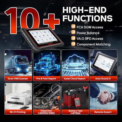 Autel MaxiPRO MP900TS Bidirectional OBD2 Scanner, Full TPMS & Coding | CAN FD DoIP Support 8-inch Auto Scan 2.0, 40+ service upgraded replacement for MK900TS, MS906PRO, MP900BT