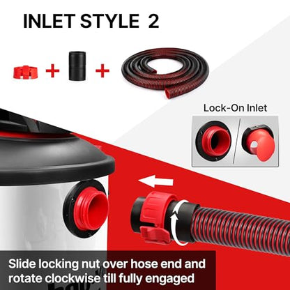 Shop-Vac Premium Universal Hose Plastic 12'X 1-7/8", Replacement Hose Compatible with Rigid, Dewalt, Husky, Craftsman, Bauer, Masterforce Vacuum Cleaners - size: 12' X 1-7/8"