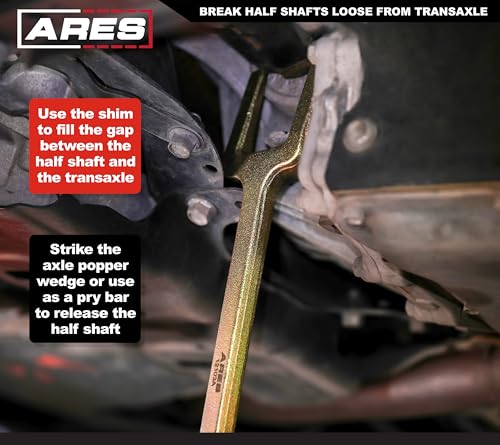 ARES 12020-2-Piece Axle Popper Kit - Includes Fork and Shim - Front End Service Tool for Front Wheel Drive Vehicles - Break Half Shafts Loose from Transaxle - size: Axle Popper Kit