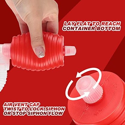 BBTO 12 Pcs Hand Siphon Pump Gas Liquid Manual Handheld Portable Transfer Fuel Pump for Vehicles and Lawn Mowers Efficient Kerosene Water Light Oil Petrol Alcohol