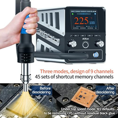AiXun H314 1400W Smart Hot Air Heating Rework Station for SMD BGA Repair - style: H314