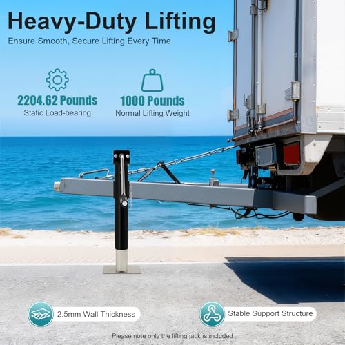 1000 lbs Lifting Jack with 10" Lift Height – Heavy Duty Manual Car Jack, 2204 lbs Static Load Capacity, Stable Base, Q235B Steel, Hand-Cranked Jacks for Tire Change, Garage, Roadside Repair, Black