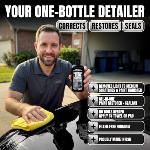 Black Scratch Remover – Car Scratch Repair & Swirl Remover for Vehicles – Deep Scratch Repair Compound & Polishing Solution – Car Paint Repair Kit for Clear Coat & Paint Restoration – 8 oz