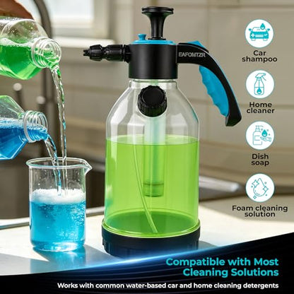 70oz Foam Sprayer, Hand Pump Foaming Sprayer with Adjustable Nozzle, Pressure Foam Spray Bottle for Car Washing, Auto Detailing, Home Cleaning, Pet Bathing and Garden Care