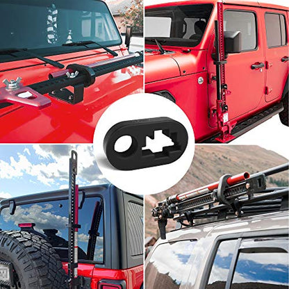 Seven Sparta Base Stand & Handle Keeper Compatible with Hi Lift Jack Accessories Handle Bar Protector - style: Red Base & Keeper
