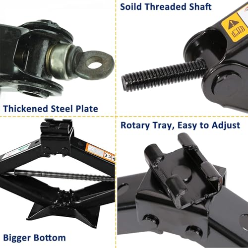 Jack Spare Tire Tool Kit fit for Ford F150 Truck 2004 2005 2006 2007 2008 2009 2010 2011 2012 2013 2014，2 Ton Heavy Duty Lifting Jack & Spare Tire Lug Wrench Tool Kit Replacement Tire Repair Tool