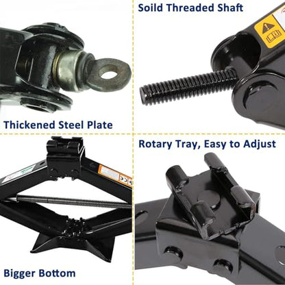 Jack Spare Tire Tool Kit fit for Ford F150 Truck 2004 2005 2006 2007 2008 2009 2010 2011 2012 2013 2014，2 Ton Heavy Duty Lifting Jack & Spare Tire Lug Wrench Tool Kit Replacement Tire Repair Tool