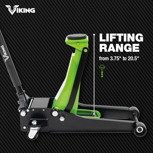 AFF Viking 3.5 Ton Floor Jack - Low Profile Car Jack with Lightning Lift Hydraulic - Heavy Duty - style: Low Profile