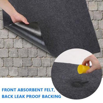 Oil Spill Mat，Garage Floor Mat，36" x 48" Premium Absorbent Oil Pad – Protect Garage Shop Floor Surface，Absorb Materials，Anti-Slip and Waterproof Backing，Car Repair Mat，Washable - size: 36" x 48"