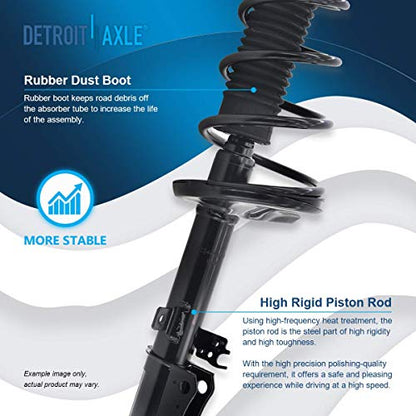 Detroit Axle - 2 Rear Struts for 2002 2003 Toyota Camry Lexus ES300 Complete Struts with Coil Spring Replacement Quick Install Ready Strut Shock Assembly - size: 171492_171493/PAIR