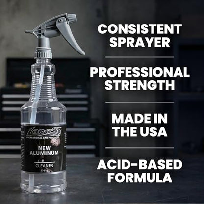 LANE'S New Aluminum Car Wheel Cleaner and Brightener | 32oz (Pack of 2) | Acid Rim Cleaner, Shines & Eliminates Hard Scrubbing | Brake Dust, Oxidation & Rust Remover for Cars, SUVs, Trucks, and More - size: 32 Fl Oz (Pack of 2)
