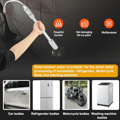 Upgraded Car Dent Puller Air Pneumatic Dent Puller Car Auto Body Repair 3PCS Auto Body Suction Cup Hand Tools Kit - size: 3 Cups