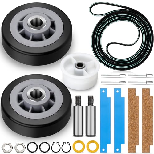 Valchoose Upgraded Maytag Dryer Drum Roller Kit, Replacement Components | Matches 12001541, WP33002535, 6-3700340, 306508 Tumbler Bearing Kit, Simple installation, Squeal No More Maytag Dryer Parts