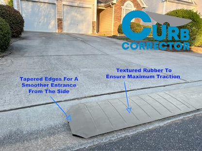 – Gray Color – Driveway Curb Ramps – Low Profile Car Ramps – 3 Piece Expandable Set – Made from Heavy Duty Recycled Rubber – Eliminate Scraping and Damage On Your Car Truck RV (Gray) - color: Gray