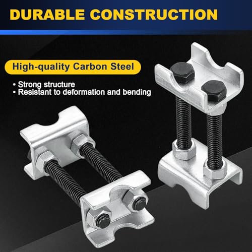 DASBET Adjustable 2-Way Coil Spring Spacers 4 Pack, 1”-2” Lift or Lower Spring Compressor Tool, Mini Coil Spring Booster for Car & Truck Shock Absorbers, Automotive Strut Accessories (4)