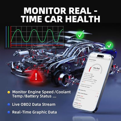 Autel AP2500E/AP2500 OBD2 Scanner Bluetooth Code Reader, Upgraded of AP200, OBDII Scanner All-System Diagnostic Tool, CAN FD, 5 Hot Resets, AutoVIN, Check Engine Light, Car Code Reader for Android/iOS