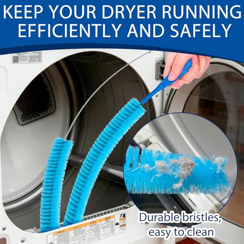 4 Pack Dryer Vent Cleaner Kit,Dryer Lint Vacuum Attachment,Flexible Hose & Brush Set for Dryer Vent Cleaning, Universal Shop Vac Accessories, Lint Trap Cleaner & Home Cleaning Tools
