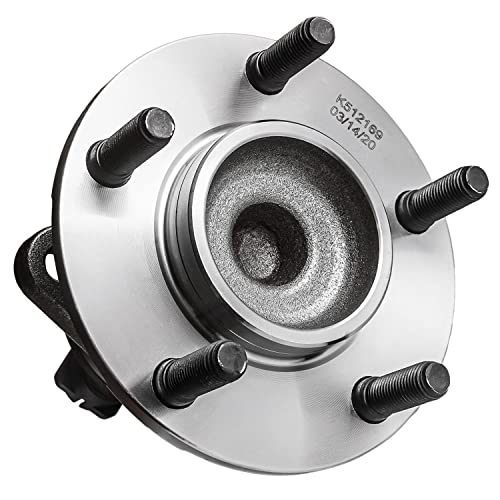 Detroit Axle - Pair Rear Wheel Bearing Hub Assembly for 2001-2007 Chrysler Town & Country, 2001-2003 Voyager, 2001-2007 Dodge Caravan/Grand Caravan FWD 5 Lugs with 4-Wheel ABS - style: 512169 x2/Pair