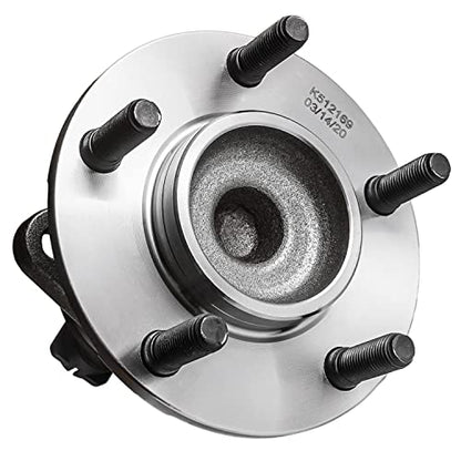Detroit Axle - Pair Rear Wheel Bearing Hub Assembly for 2001-2007 Chrysler Town & Country, 2001-2003 Voyager, 2001-2007 Dodge Caravan/Grand Caravan FWD 5 Lugs with 4-Wheel ABS - style: 512169 x2/Pair