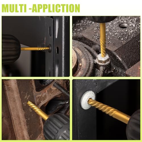 Damaged Screw Extractor Set, 7 Piece Easy Out Bolt Extractor for Easily Remove Broken Bolts, Stripped Screws, Studs - size: 7 Pieces