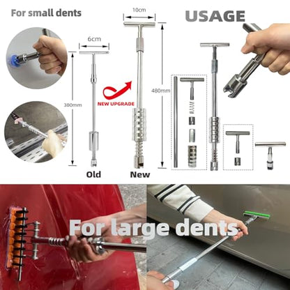 159pcs/Set Auto Body Dent Repair Tools Kit,Big Size Slide Puller&Dent Rods Crowbar,paintless Car Dent Lifter Hail Removal,A Complete Car Dent Repair Tools Set for Professional Car Repair Shop