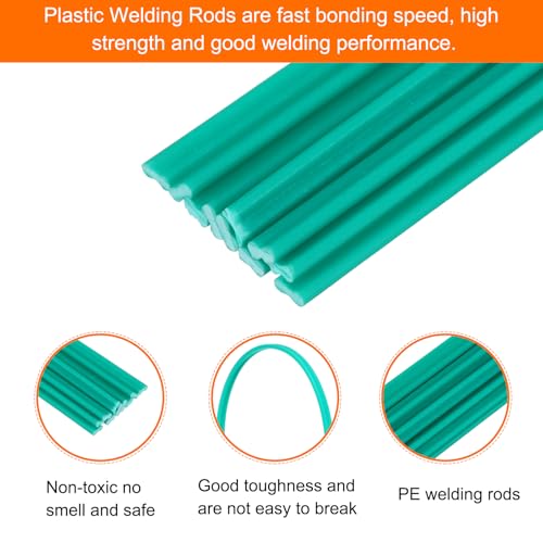 MECCANIXITY 10pcs 8 Inch Plastic Welding Rods PVC Welding Strips Welder Rods for Plastic Welder,Car Bumper, Kayak Repair, Green - color: Green, size: 8 Inch