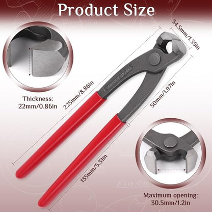 9" Ear Clamp Plier Carbon Steel Hose Pinch Clamp Tool for Fit/Remove