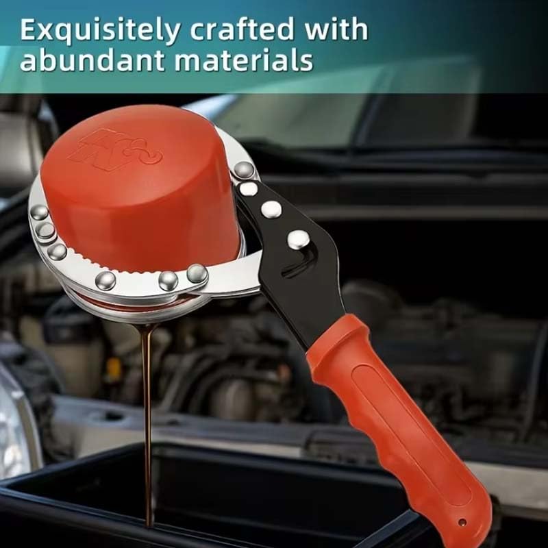 Oil Filter Pliers Adjustable Oil Filter Wrench Automotive Oil Filter Removal Tool for Cars Engine Oil Filter Replacement Synthetic Oil Changes 5W-30 0W-20 Full Synthetic Motor Oil Maintenance