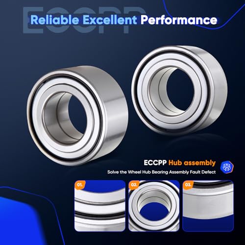 ECCPP 2-Piece 510078 Wheel Hub Bearing for Kia Spectra 2004-2009 | for Hyundai Tiburon 2003-2008 Pre-Greased Sealed - size: 510078*2
