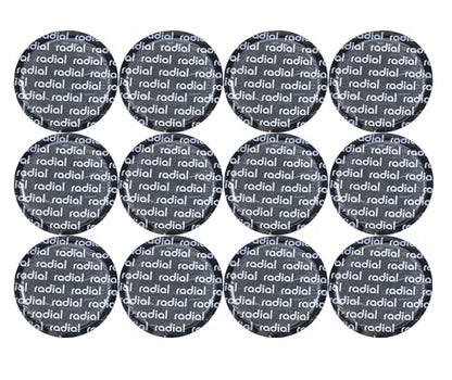 Radial Tire Patch, 3 1/4" (82 mm) 12 pcs, Extra Large Heavy Duty Round Patches, Repair Kit for Truck, Car, Tractor Inner Tires (TP-603), Black with Blue Poly Backing - size: dia. 3 1/4" (82 mm) 12 pcs