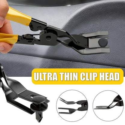 1PCS Car Clip Pliers Tool, Panel Clip Pliers Set Fastener Remover, Auto Retainer Clip Trim Rivet Removal Tool, Auto Door Car Upholstery Trim Clip Removal Tool (Yellow) - color: Yellow - 1 Pcs Clip Removal Plier