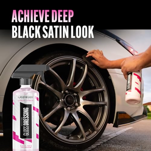 Legendary Gloss Dressing 16oz - Tire Shine Spray & Plastic Restorer – Water Based Tire Shine & Non-Greasy Interior/Exterior Detailing Spray - Trim, Rubber, Vinyl & Plastic Restorer for Cars - size: Gloss Dressing 16oz