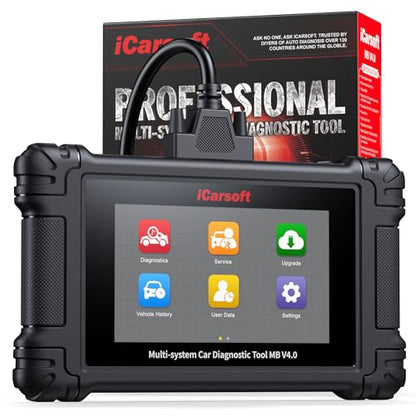 iCarsoft MB V4.0 Full System Bidirectional Diagnostic Scan Tool for Most Benz/Sprinter/Smart/Maybach Free 2 Further Vehicle Groups Lifetime Free Update Up to 41 Resets Automotive Active Test Scanner