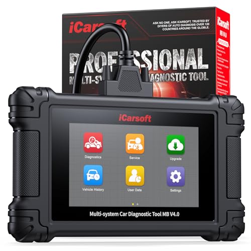 iCarsoft MB V4.0 Full System Bidirectional Diagnostic Scan Tool for Most Benz/Sprinter/Smart/Maybach Free 2 Further Vehicle Groups Lifetime Free Update Up to 41 Resets Automotive Active Test Scanner