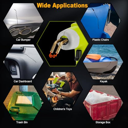 Cordless Plastic Welder Gun Compatible with Ryobi One 18V Battery with 600PCs Hot Staples Plastic Welding Kit for Car Bumper and other plastic Repairing(No Battery)