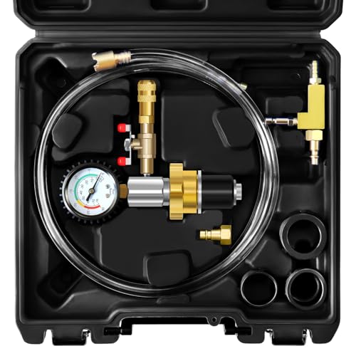 JIFETOR Universal Cooling System Vacuum Type Coolant Refill Tool Kit, Black - color: Black Case