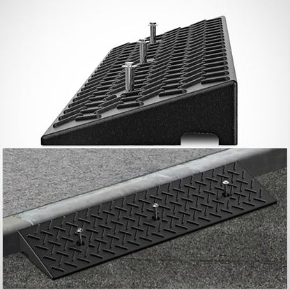 Nilight 3.2 Inch Rise Rubber Curb Ramp, 3300lbs Load Capacity | Heavy Duty Driveway Threshold Shed Ramp for Sidewalk Cars Lawn Mower Motorcycles - size: 3.2" Rise