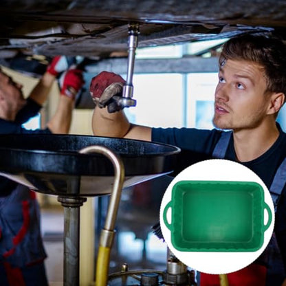 Oil Drain Pan Portable Oil Drip Catcher Tray for Car Engine Leakproof Pour Spout Lightweight Automotive Fluid Collector for Garage Maintenance 23.62 X 15.35 X 3.54 in