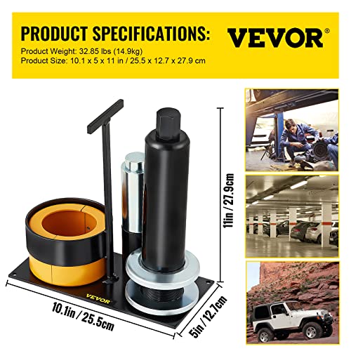 VEVOR Carrier & Pinion Bearing Puller, Compatible with Dana 30,40,50,60,70, 80, Ford 10.25" Bearings, Pinion Puller Tool with 3 Clamshells, 45# Steel Clamshell Bearing Puller for Auto Repair - style: 2-Piece Bearing